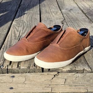 Frye, Womens, Maya, Slip On Sneakers, Cognac Leather, Sz 7.5M